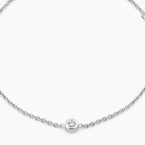 14k Dainty Diamond Bezel Bracelet